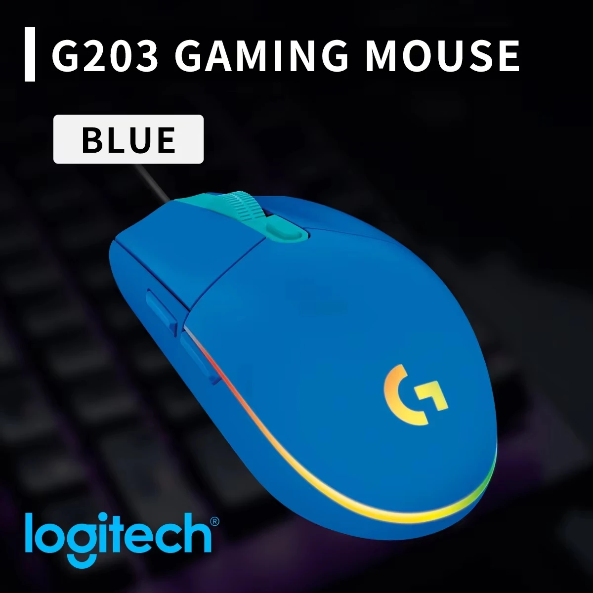 Logitech Mouse G203 - Souris de jeu filaire Logitech G203,