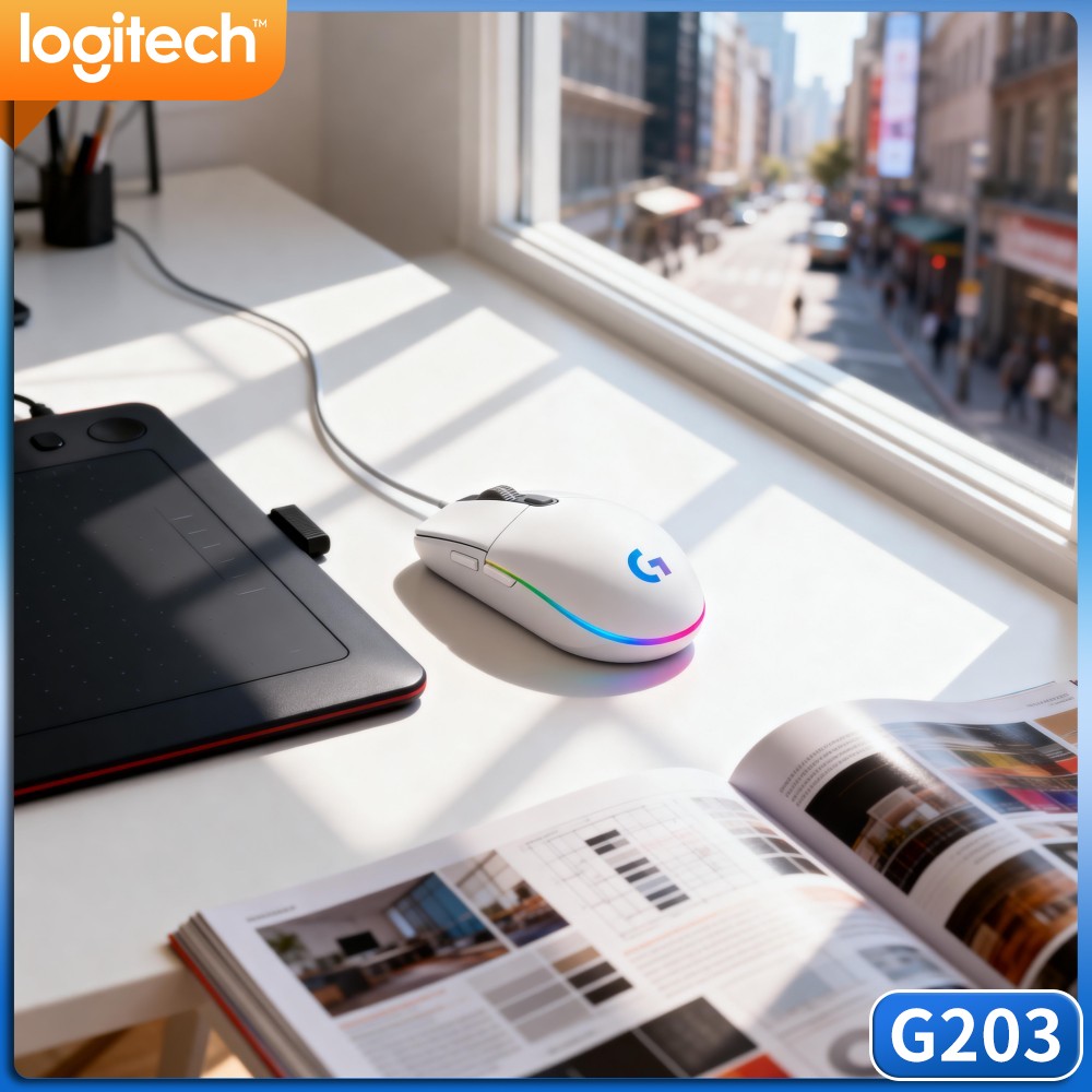 Logitech Mouse G203 - Souris de jeu filaire Logitech G203,